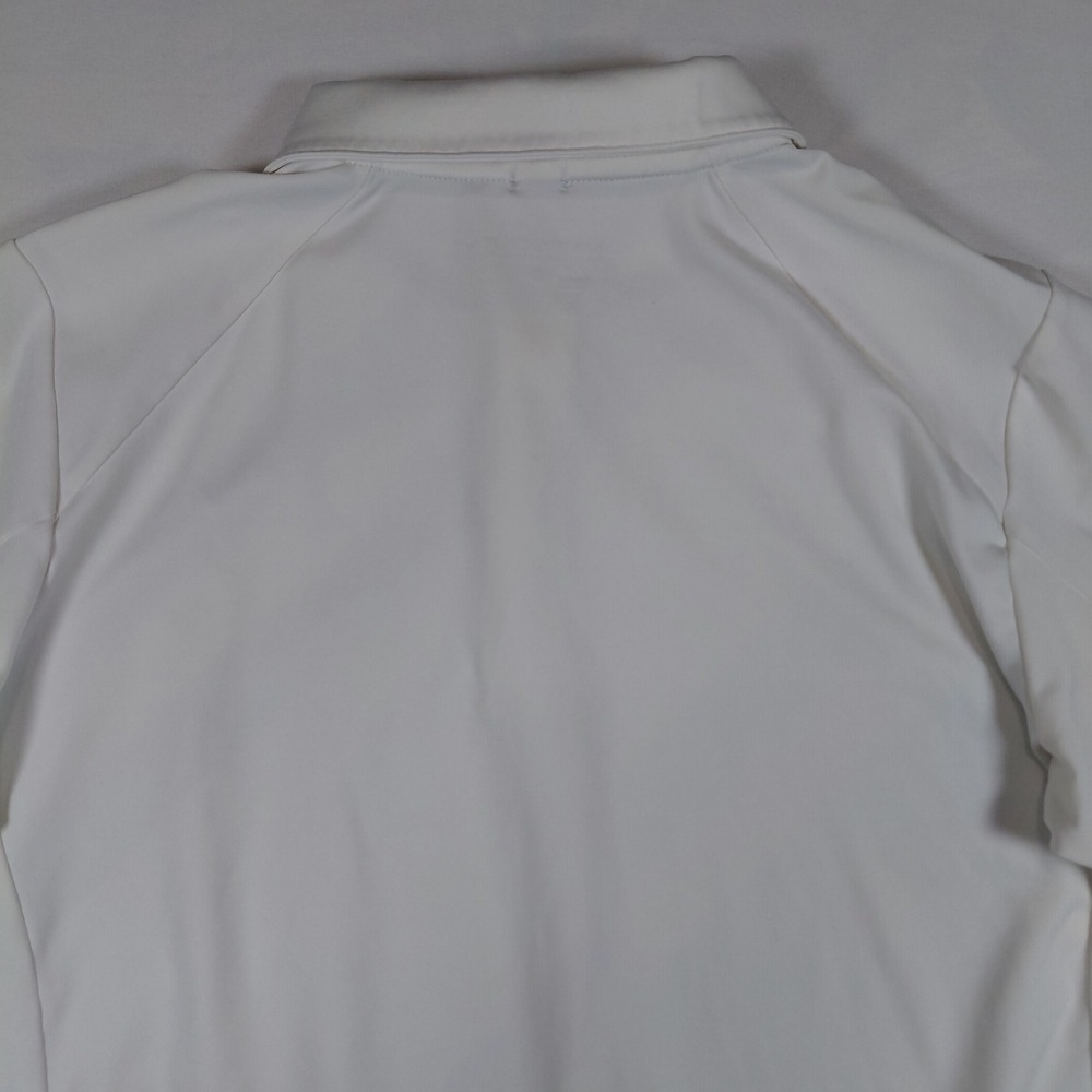 Nike Golf Kids Large Dri-Fit Polo Shirt White Green Black Stripes Short Sleeve - Picture 8 of 14